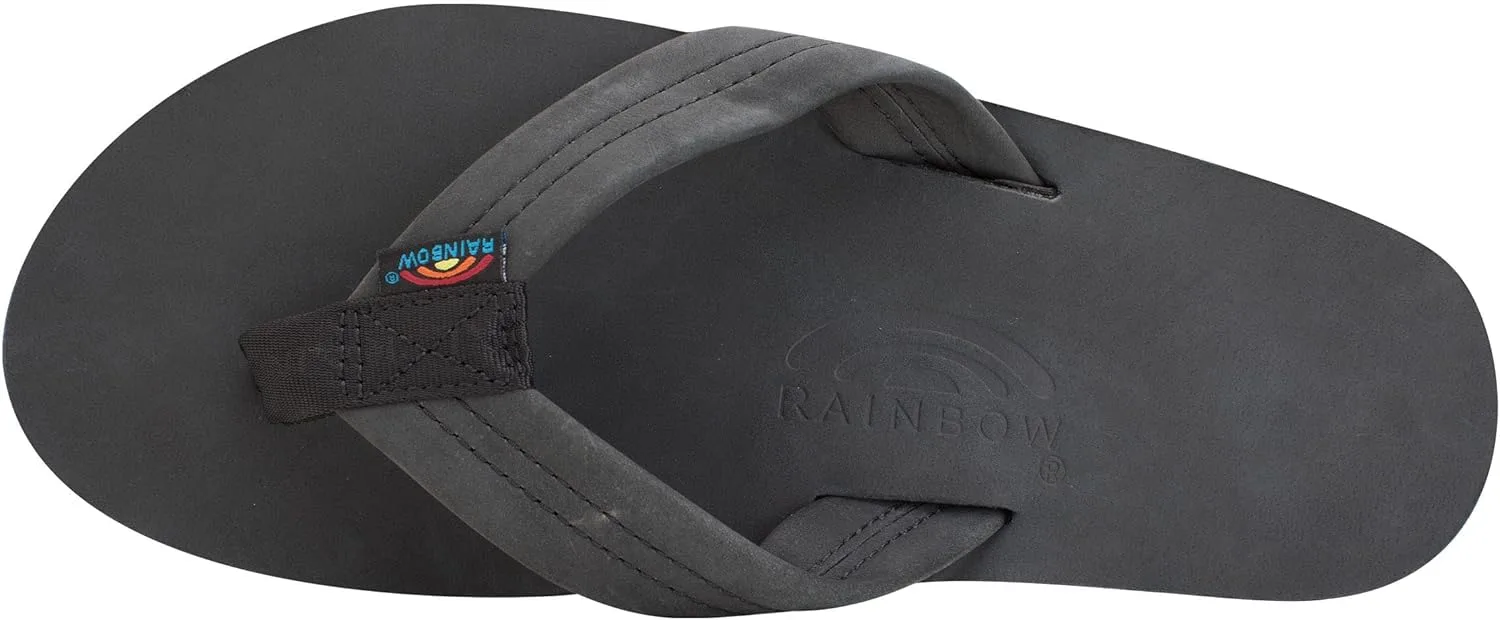 Мужские сандалии Rainbow из высококачественной цельной кожи Rainbow Sandals, черный — фото 2