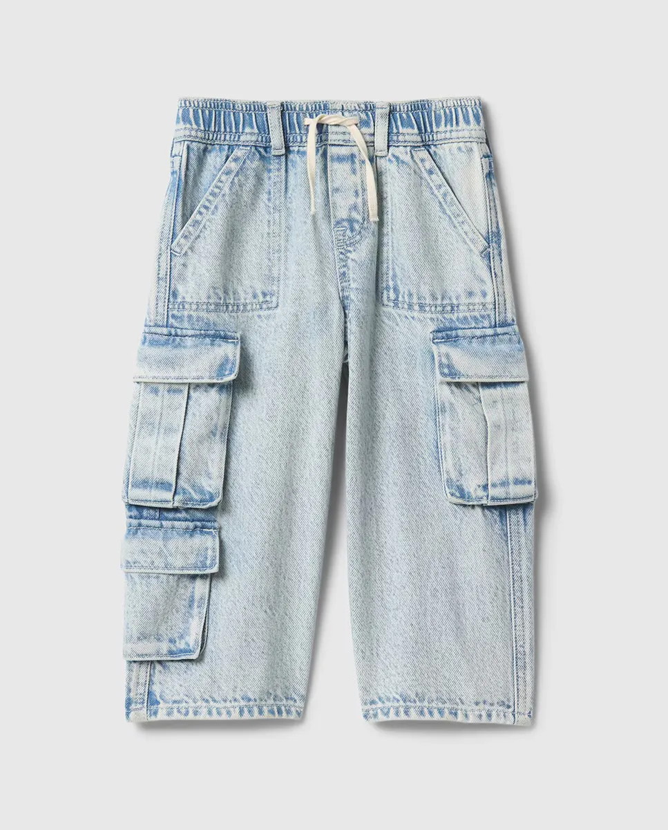 

Джинсы карго для девочек Gap, голубой