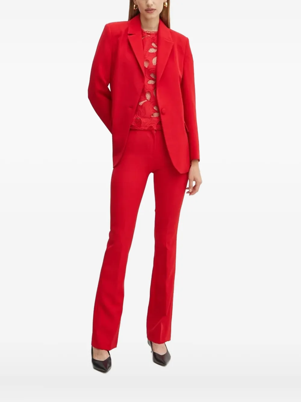 

Однобортный пиджак с длинными рукавами Silvian Heach, красный