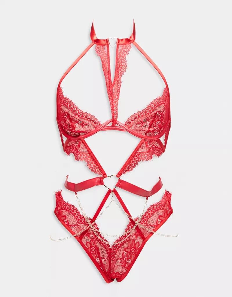 

Ккружевное боди Ann Summers Love Mi Amor, красный