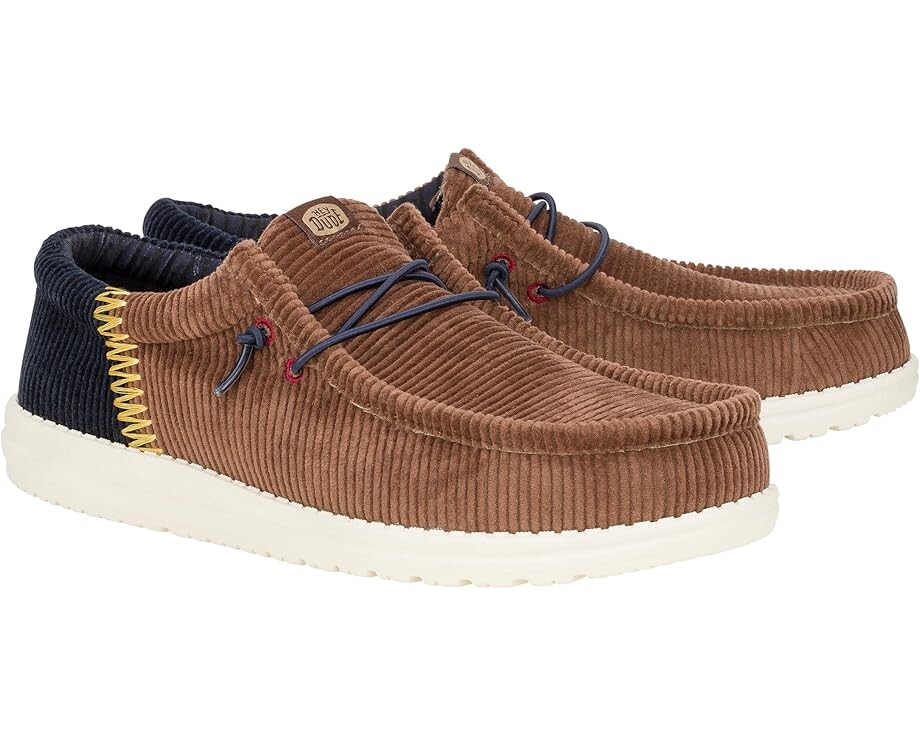 

Лоферы Hey Dude Wally Funk Corduroy, цвет Espresso/Blue Jean