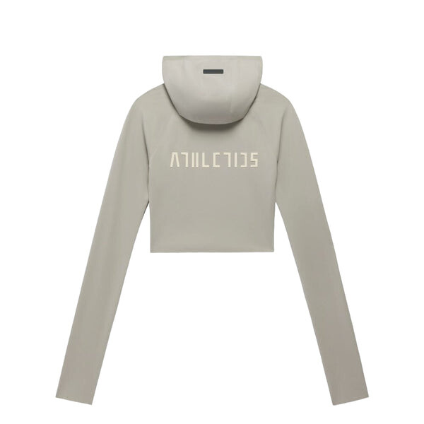 Толстовка fear of god athletics base layer crop hoodie 'grey' Adidas, серый — фото 2