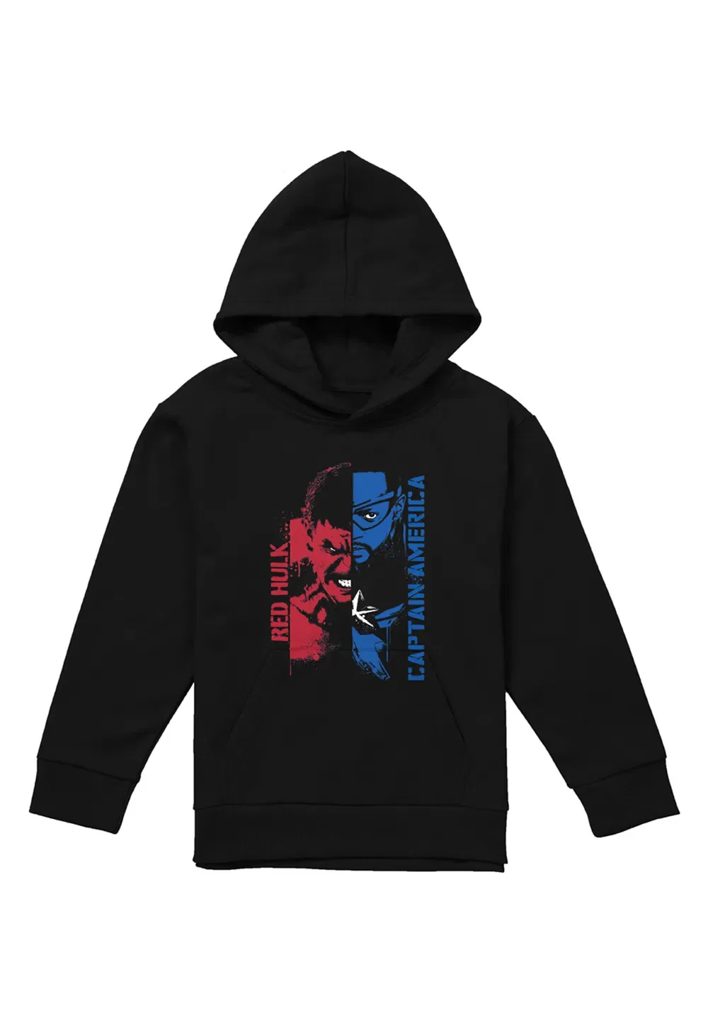 Детская худи Marvel Captain America и Red Hulk Graffiti, черный