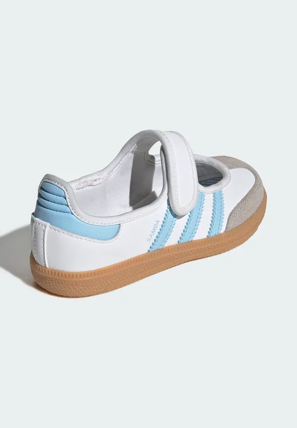 Балетки с ремешком на щиколотке Adidas Originals, Cloud White/Clear Sky/Gum — фото 4