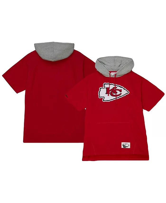 

Мужская красная толстовка с коротким рукавом Kansas City Chiefs Postgame Mitchell & Ness