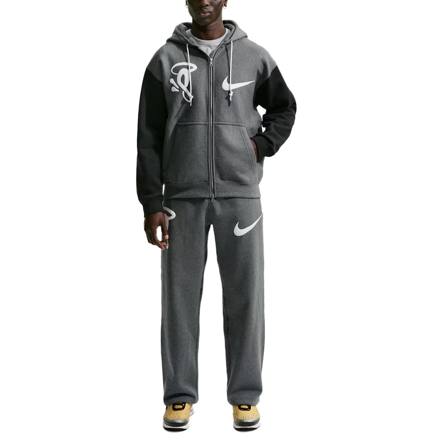 Куртка мужская x Central Cee Solo Swoosh Nike, Charcoal Gray/Black — фото 3