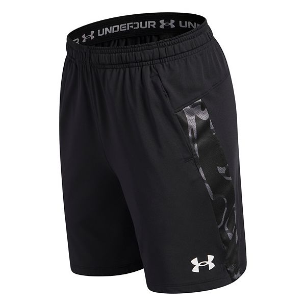 Шорты для мальчиков 8-20 лет tech vent print blocked Under Armour, Black With Castlerock — фото 3