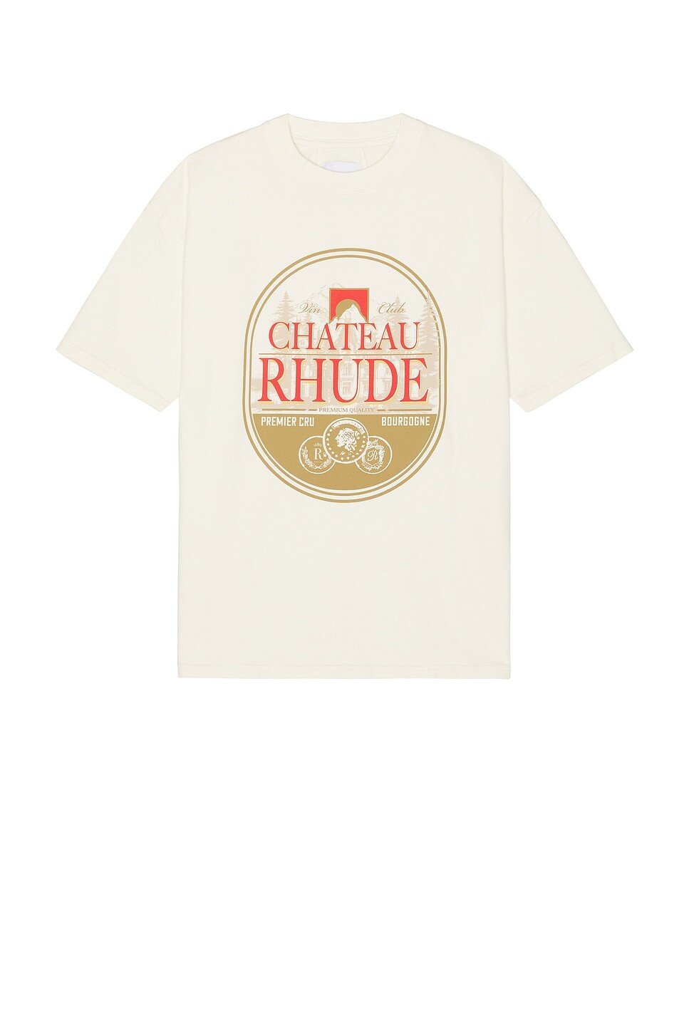 

Футболка Премьер Крю Rhude, цвет Vintage White