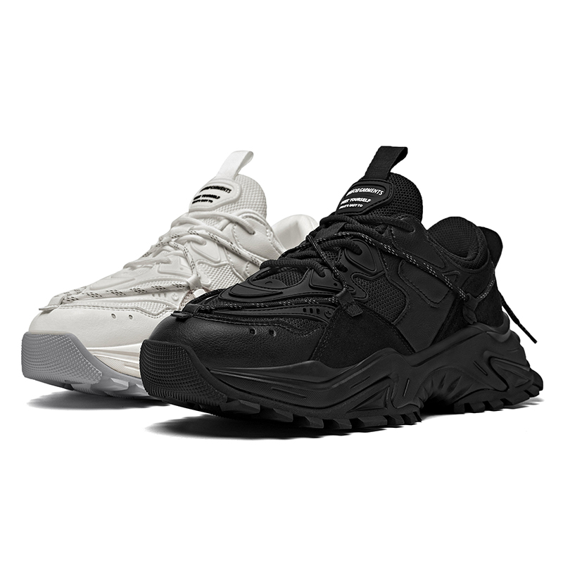 Кроссовки masongarments Shark Tooth Series Chunky Sneakers Unisex Low-top Black And White Mandarin Duck, черный/белый