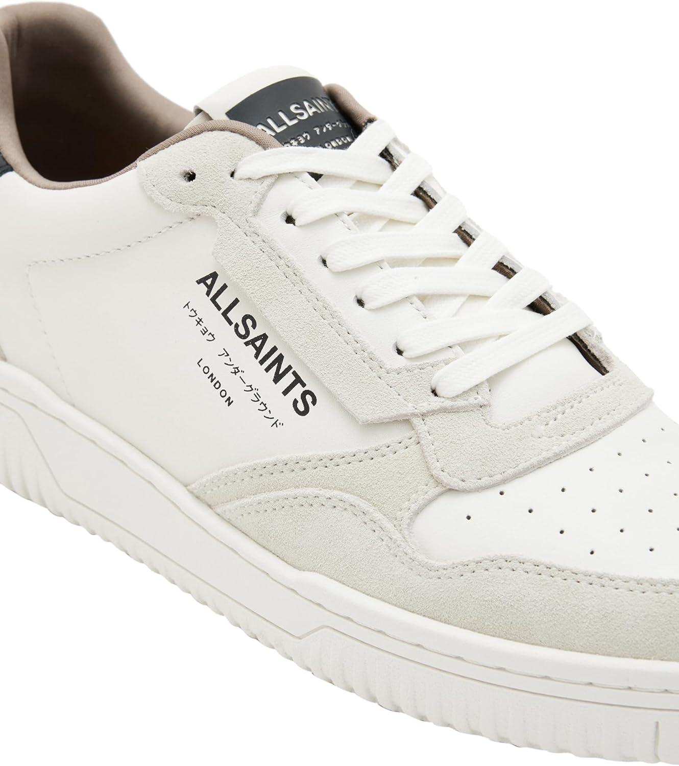 Мужские кеды AllSaints Regan Low Top, белый/черный — фото 4