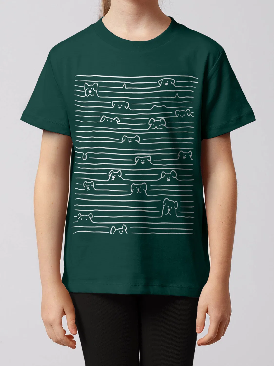 Футболка 'Doodle Dogs' Watabout.Kids, Dark Green — фото 2