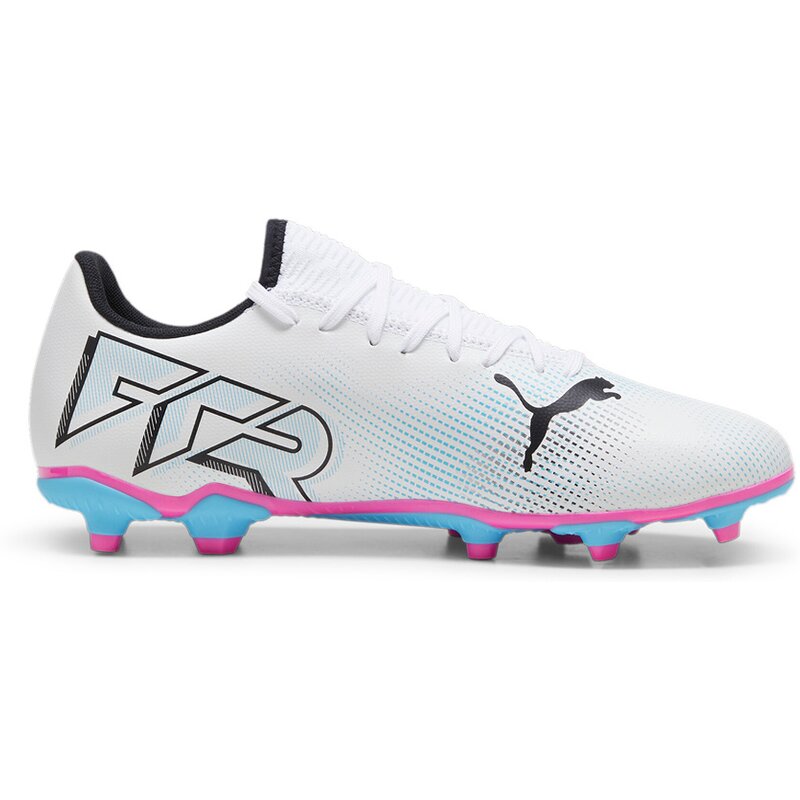 

Футбольные бутсы для газона Future 7 Play FG/AG Puma, цвет puma white-puma black-poison p