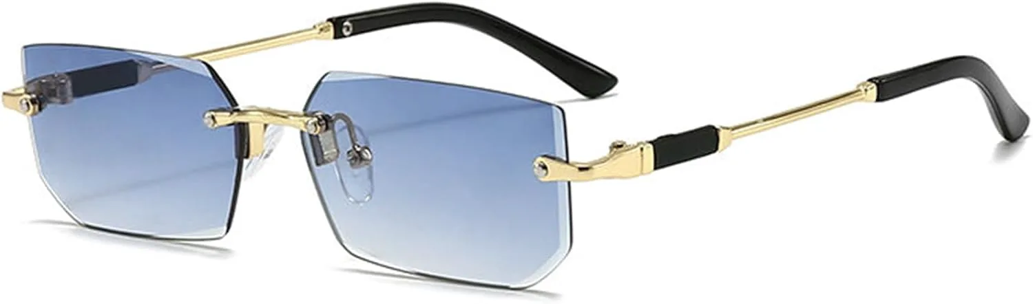 

Солнцезащитные очки без оправы, прямоугольные, мужские и женские, в стиле ретро, ​​квадратные, солнцезащитные очки в стиле Y2k, тонированные очки helena, C14