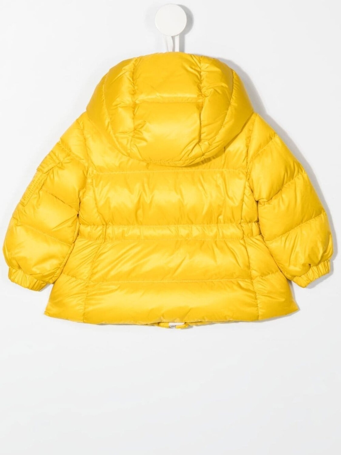 Moncler Enfant пуховик с нашивкой-логотипом, желтый — фото 2