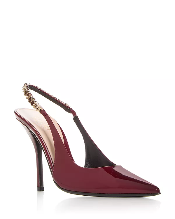 Женские туфли-лодочки Signoria с открытой пяткой Gucci, красный