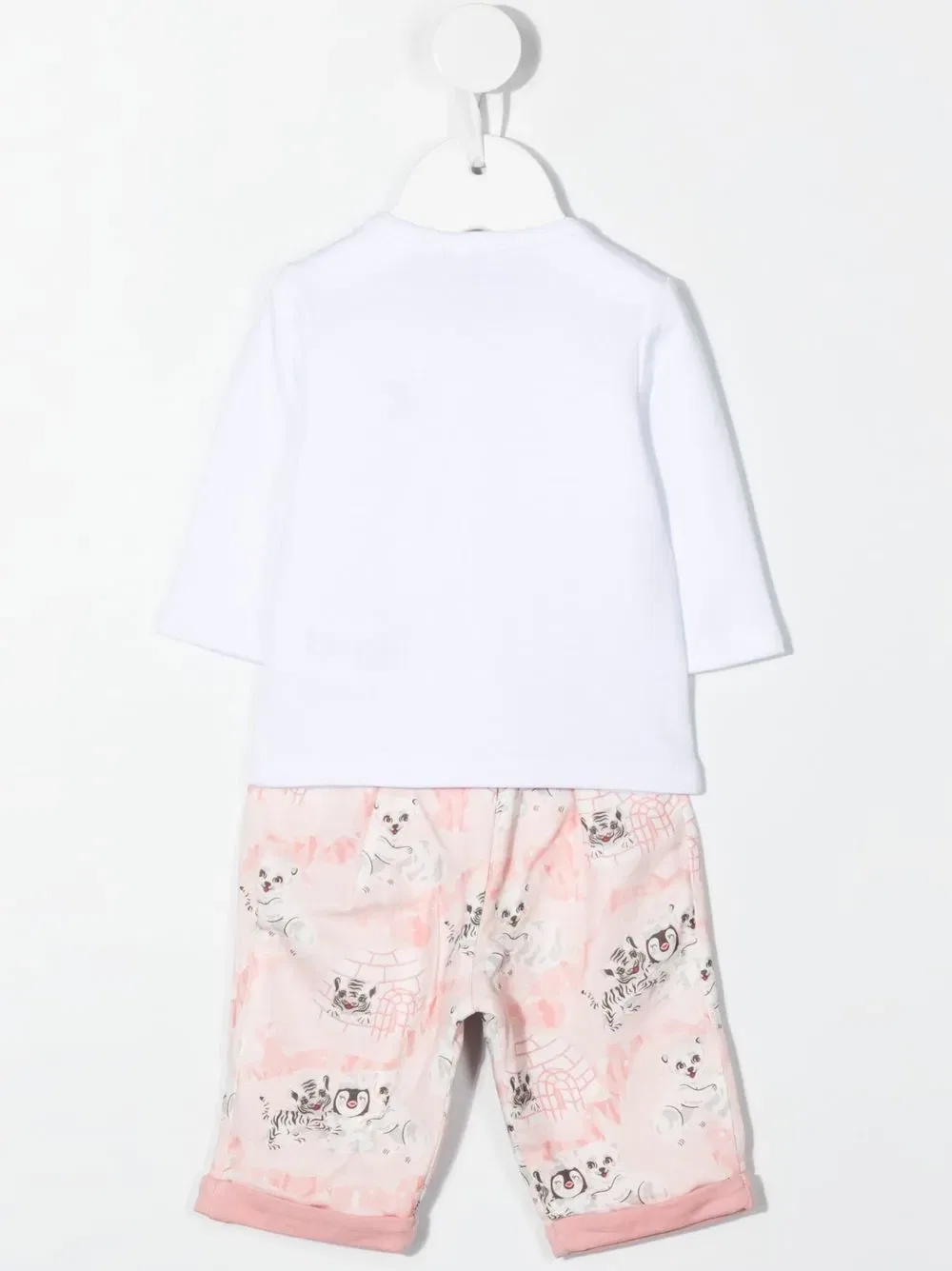 Спортивный костюм с принтом тигрят Kenzo Kids, розовый — фото 2