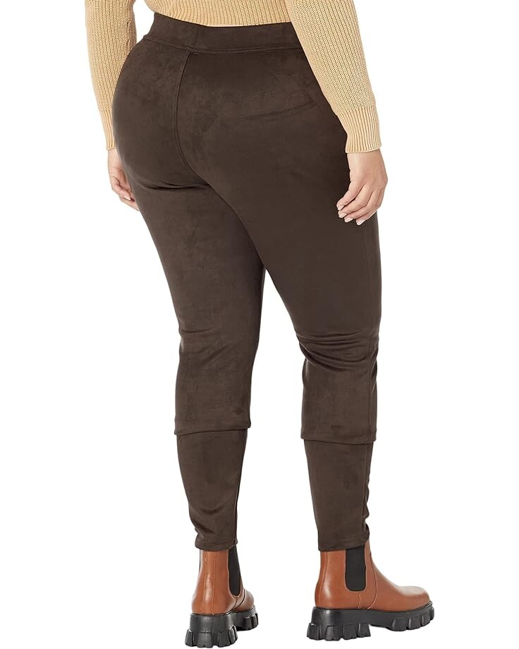 

Брюки HUE Plus Size Micro Suede High-Rise Leggings, цвет Brown Velvet
