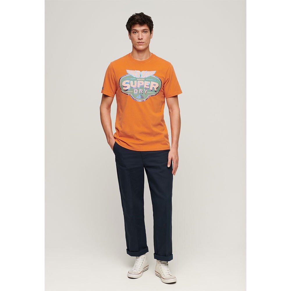 Футболка с коротким рукавом Superdry Gasoline Workwear, оранжевый — фото 3