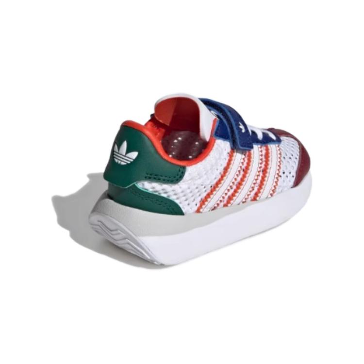 Adidas Originals COUNTRY XLG Abrasion Resistant Low top Toddler Shoes White Red Blue Infant And Toddler — фото 4