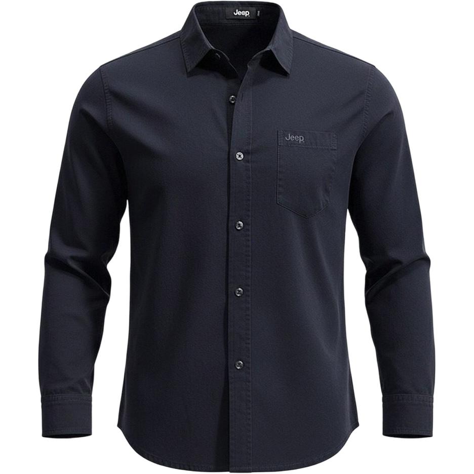 

Рубашка Unisex Lapel Moderate Workwear Jeep, черный синий