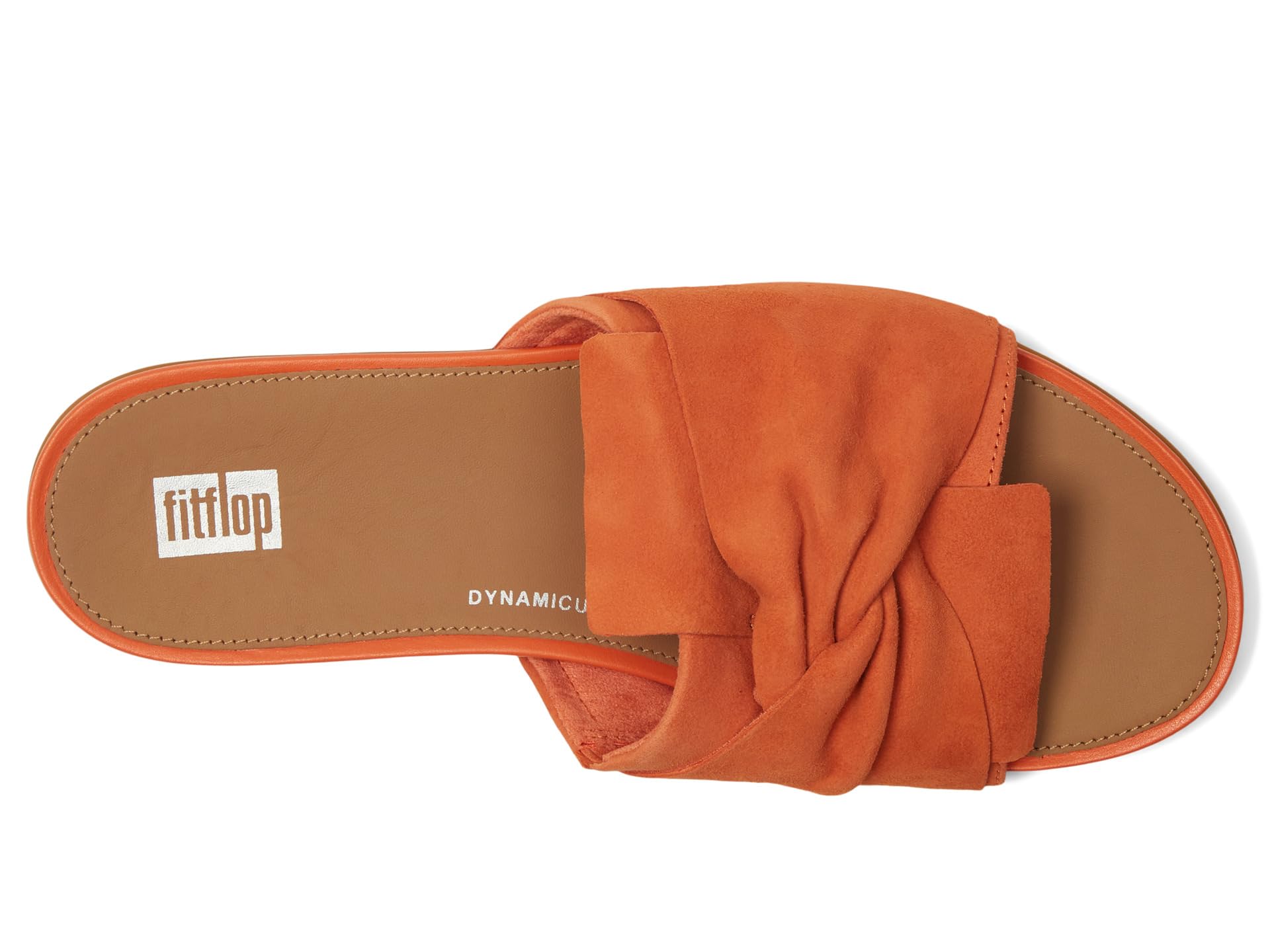 Сандалии FitFlop Gracie Soft-Twist Suede Slides, цвет Satsuma — фото 2