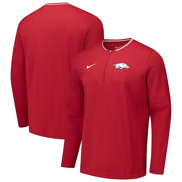 Мужская куртка-бомбер Arkansas Razorbacks с молнией на четверть Nike — фото 2