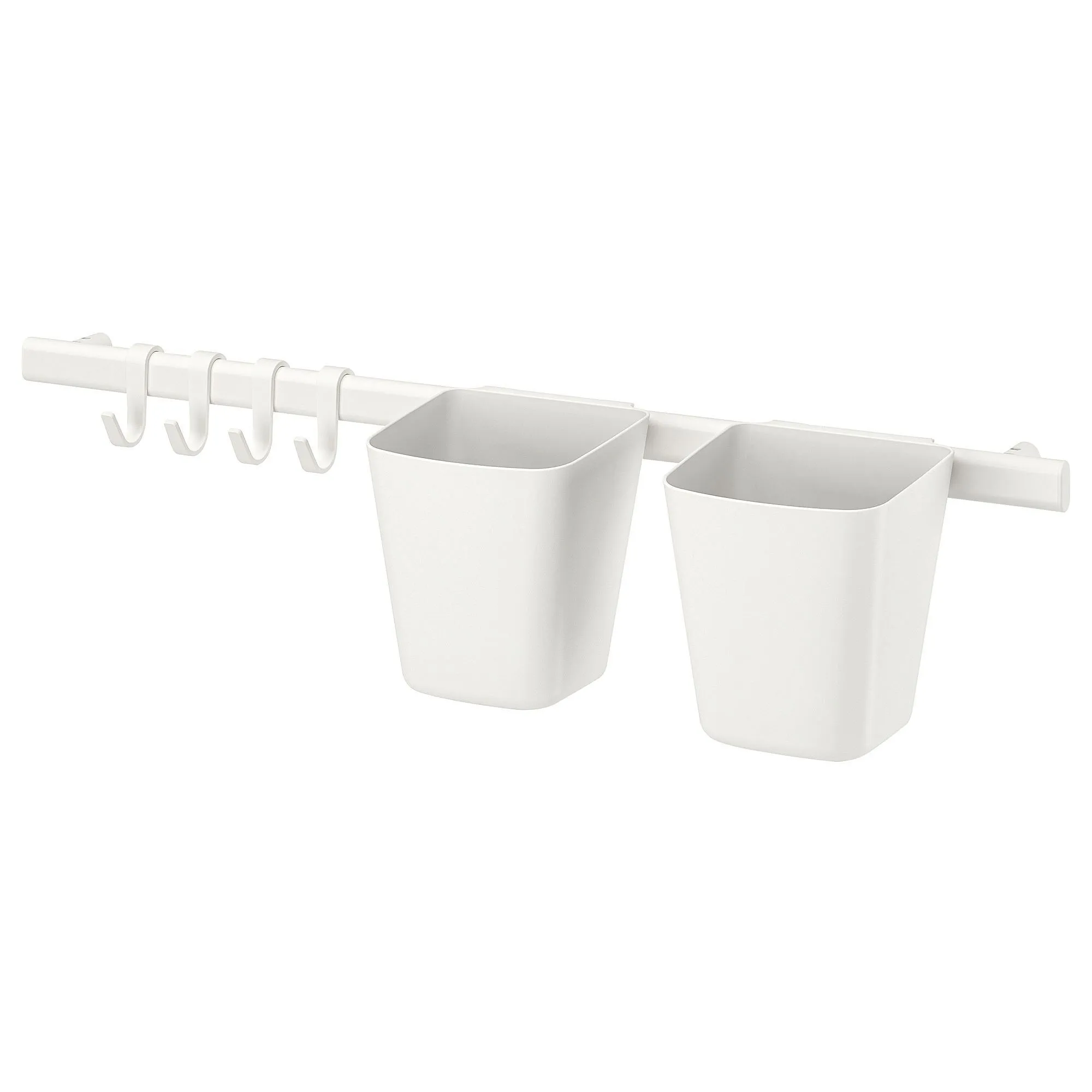 

Настенная штанга, белая, в комплекте 4 крючка и 2 коробки SUNNERSTA IKEA