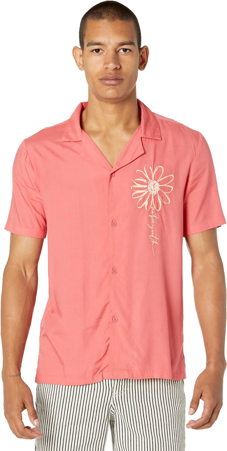 

Рубашка NATIVE YOUTH Short Sleeve Shirt with Provencal Graphic, розовый