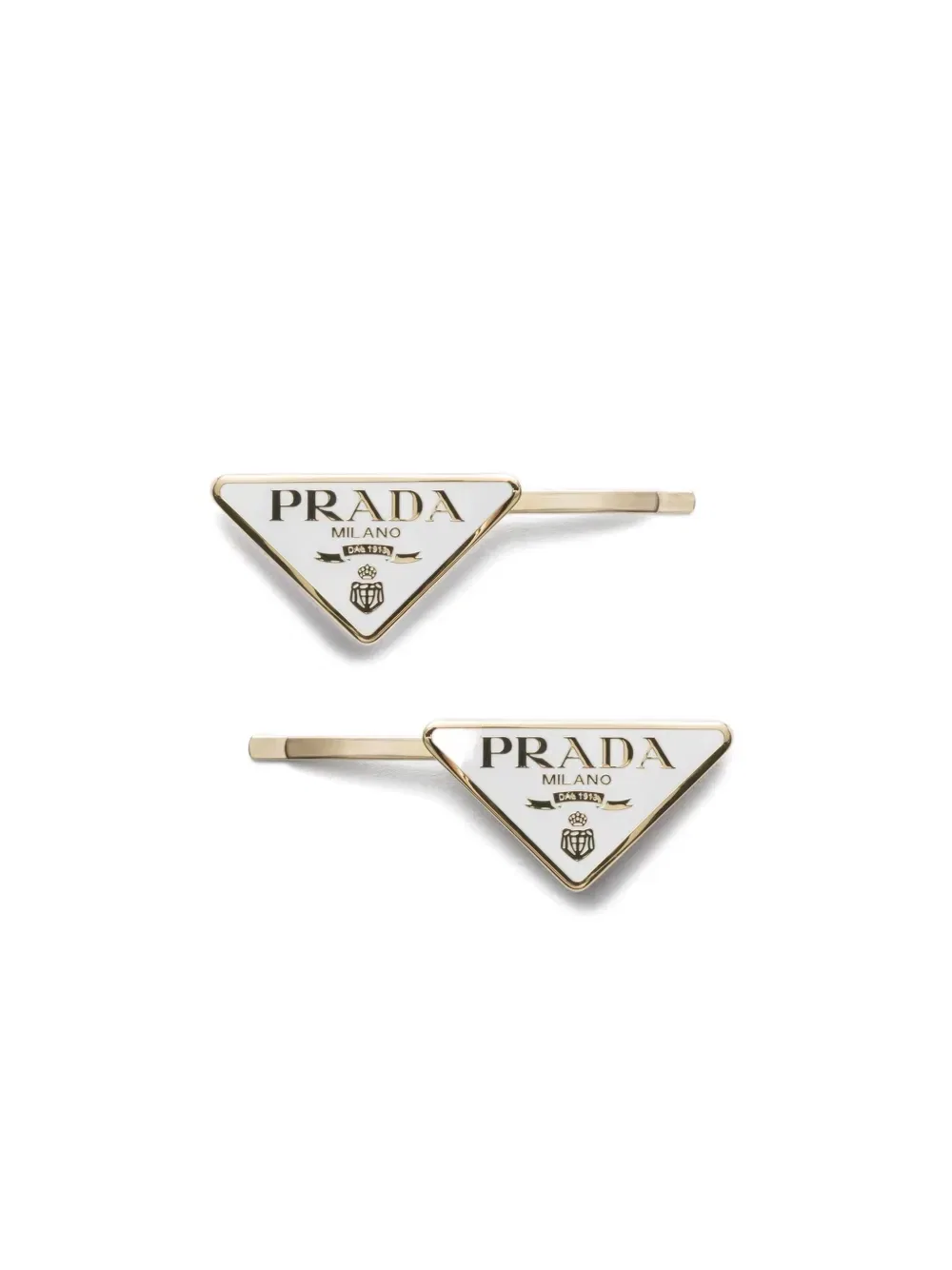 Металлические заколки для волос Prada, золотой — фото 2