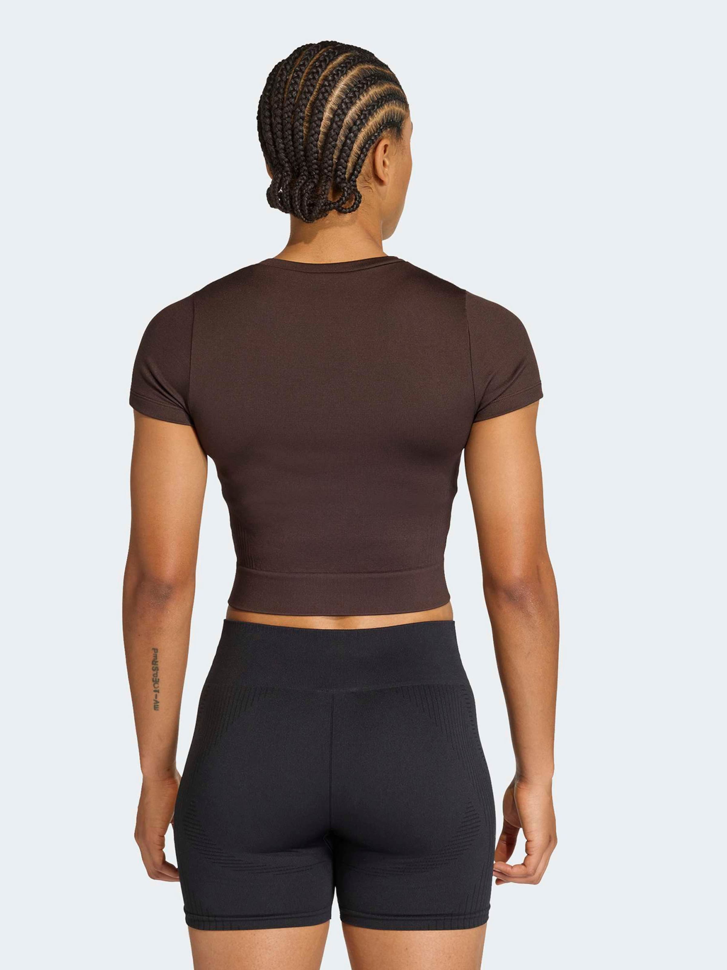 Adidas Performance Футболка 'Essentials' в коричневом цвете — фото 3