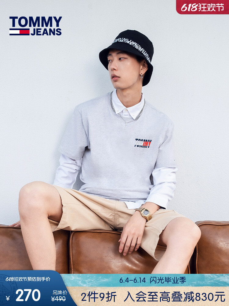 

Футболка мужская Tommy Hilfiger с цветным принтом, белый