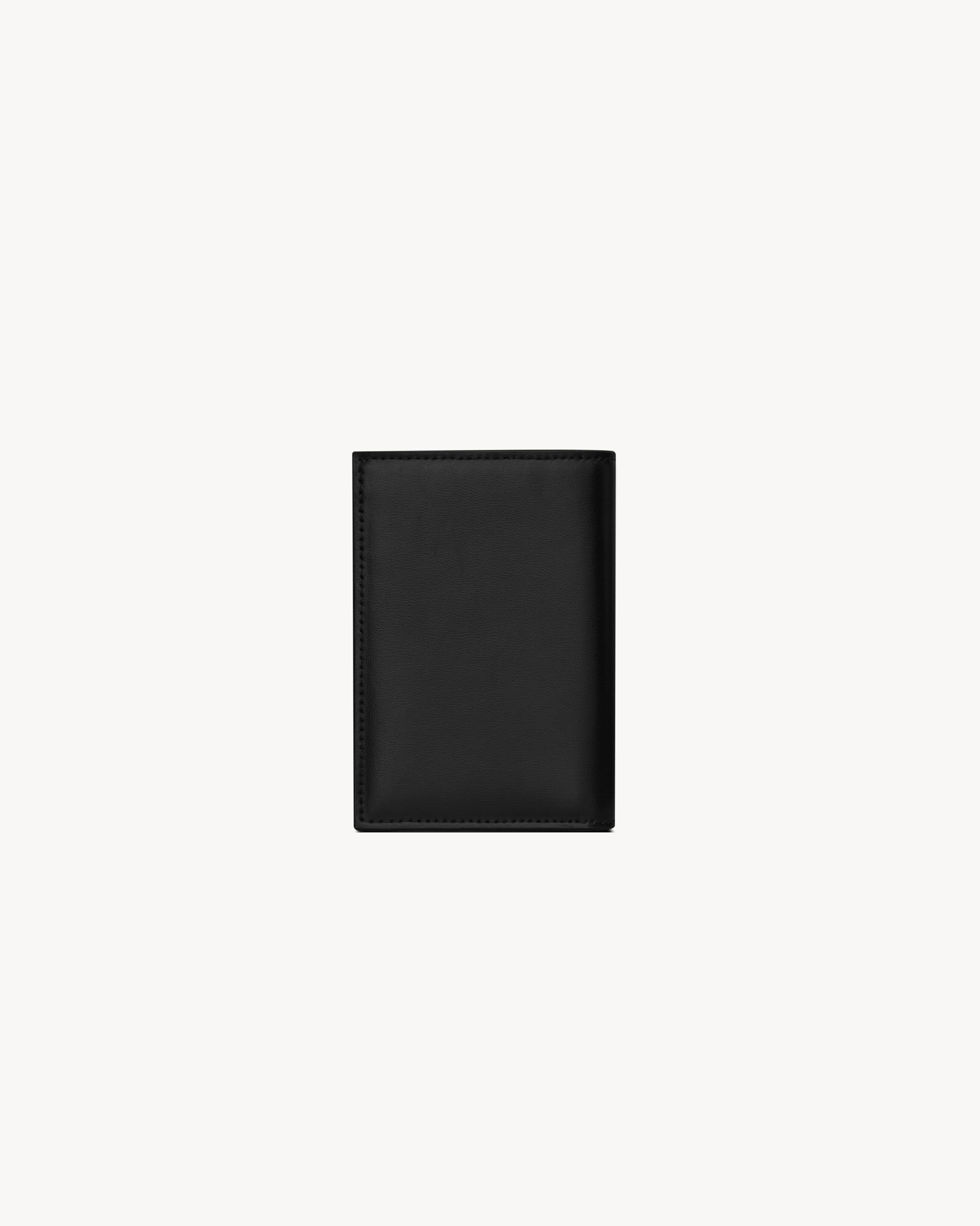 Кредитница TINY CASSANDRE из матовой кожи Saint Laurent, черный — фото 2