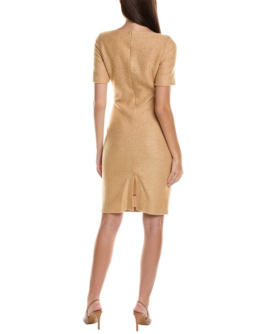 

Платье-футляр St. John с пайетками, золото