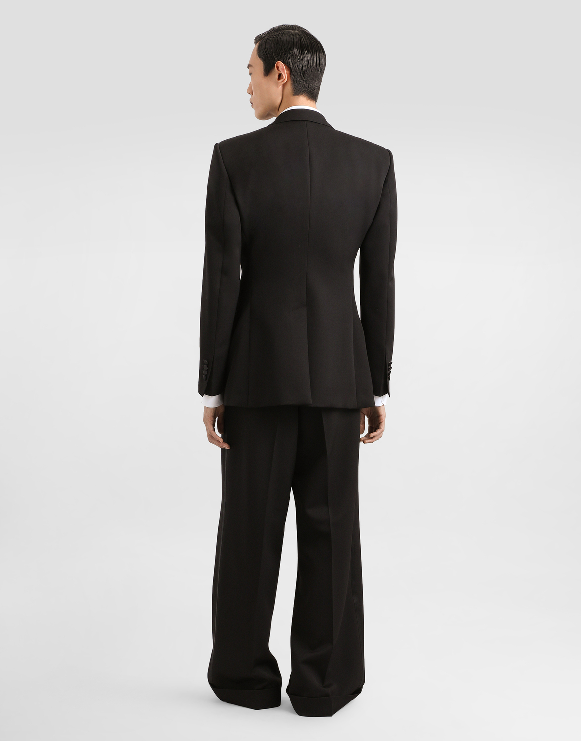 Сорочка- смокинг gold fit из хлопкового поплина Dolce & Gabbana, белый — фото 3