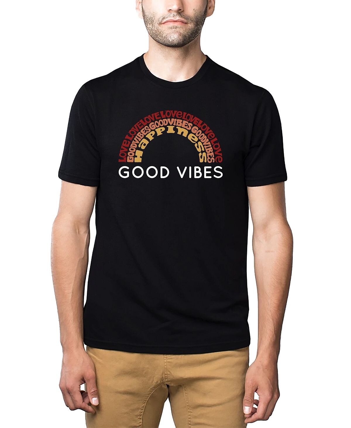 

Мужская футболка премиум-класса Word Art Good Vibes LA Pop Art