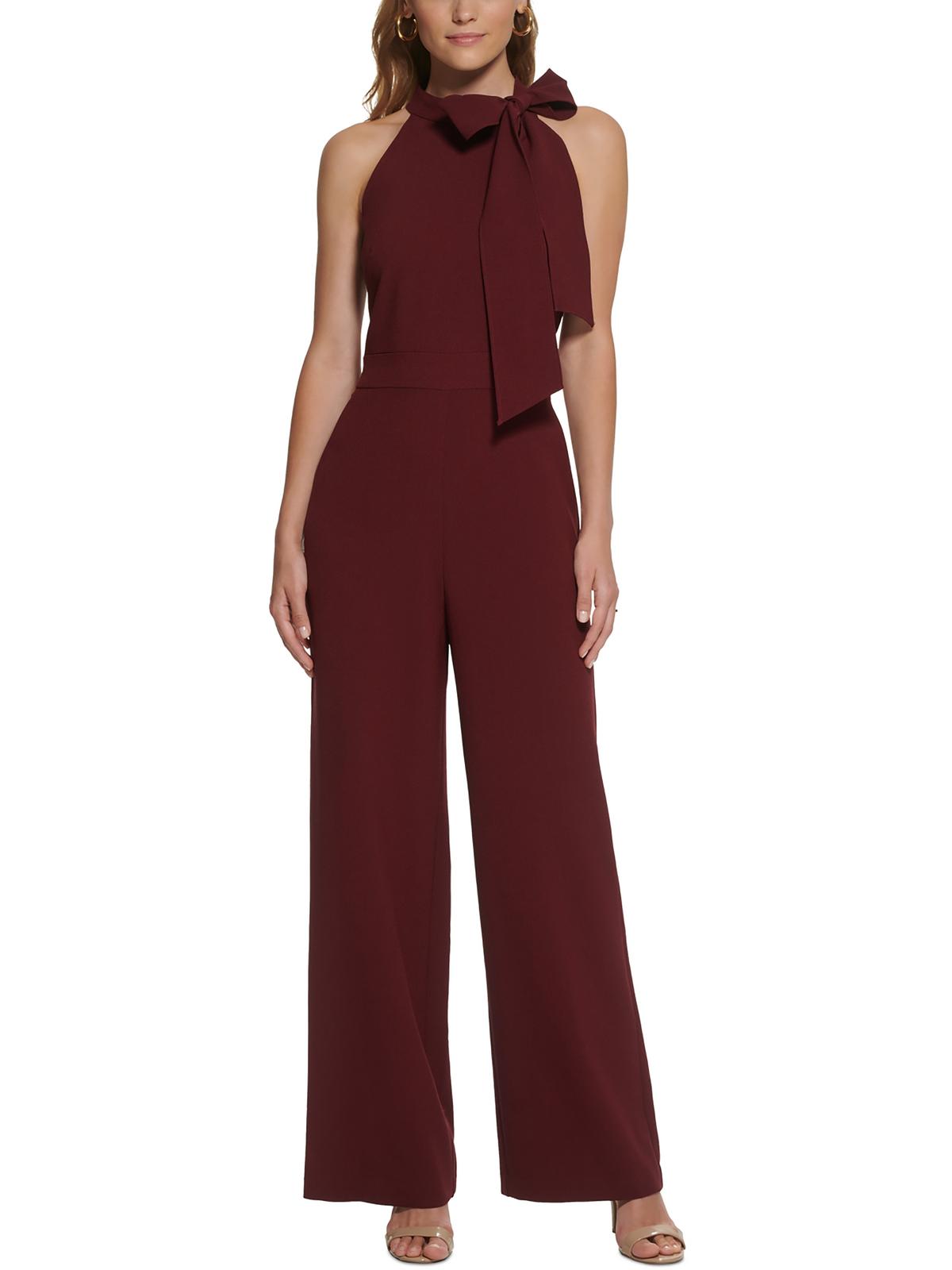 

Женский креповый комбинезон с бантом Vince Camuto, цвет merlot
