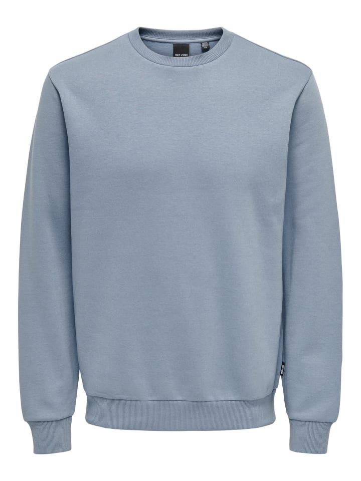 

Толстовка Only&Sons Basic Sweatshirt Langarm Pullover ohne Kapuze ONSCERES, серый