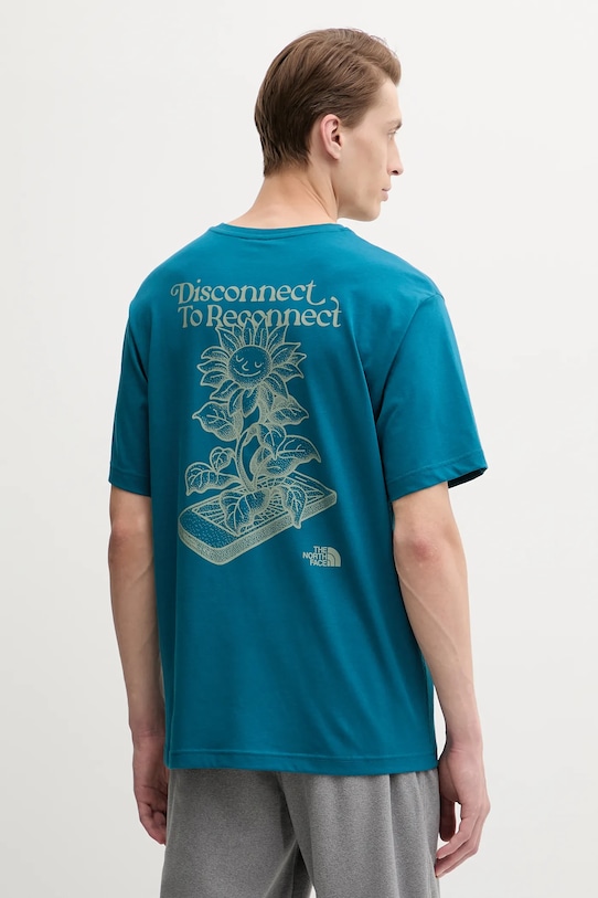 

Футболка хлопковая Connect Relaxed The North Face, бирюзовый