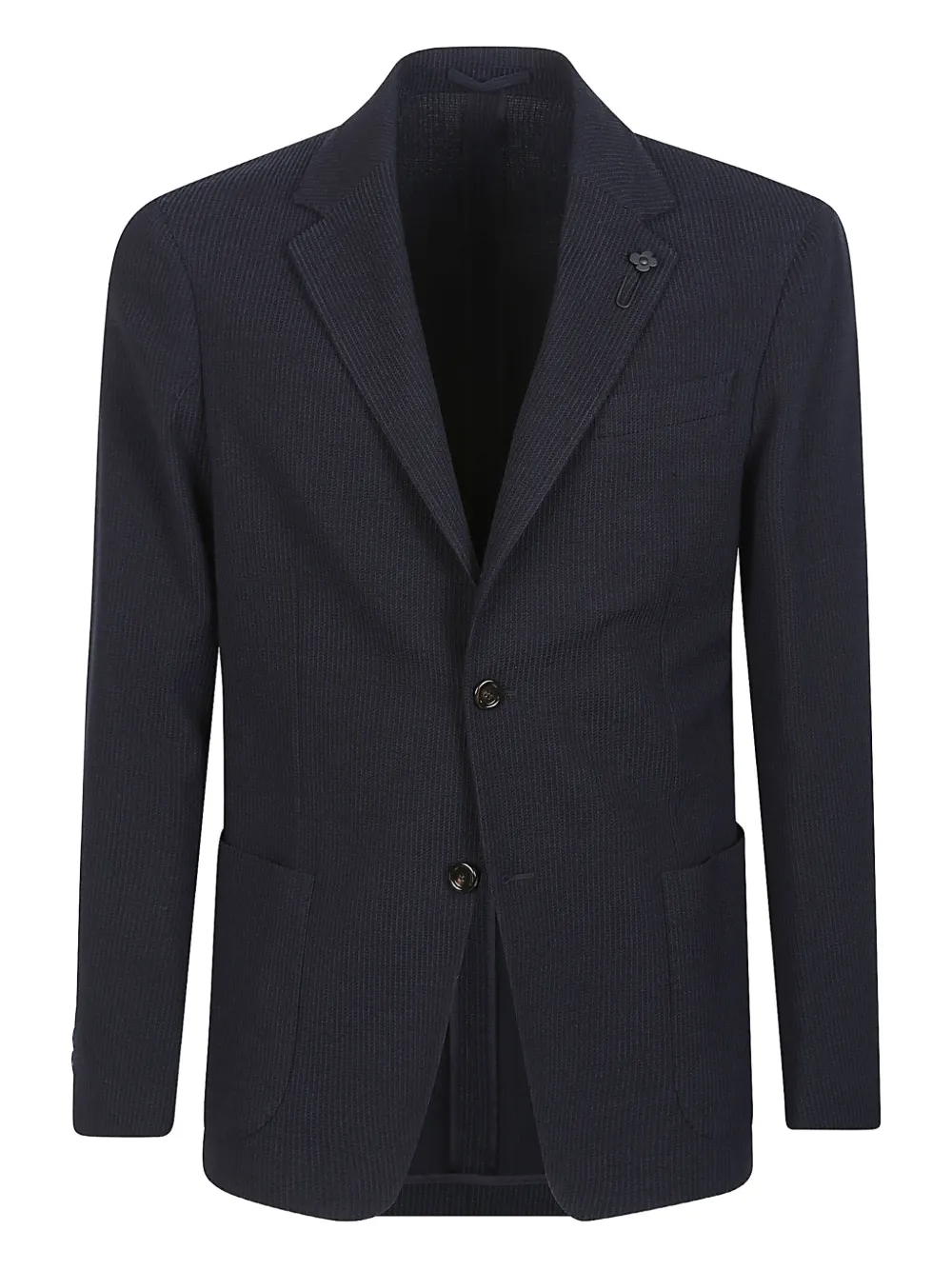 

Жакет в полоску с накладными карманами Lardini, синий