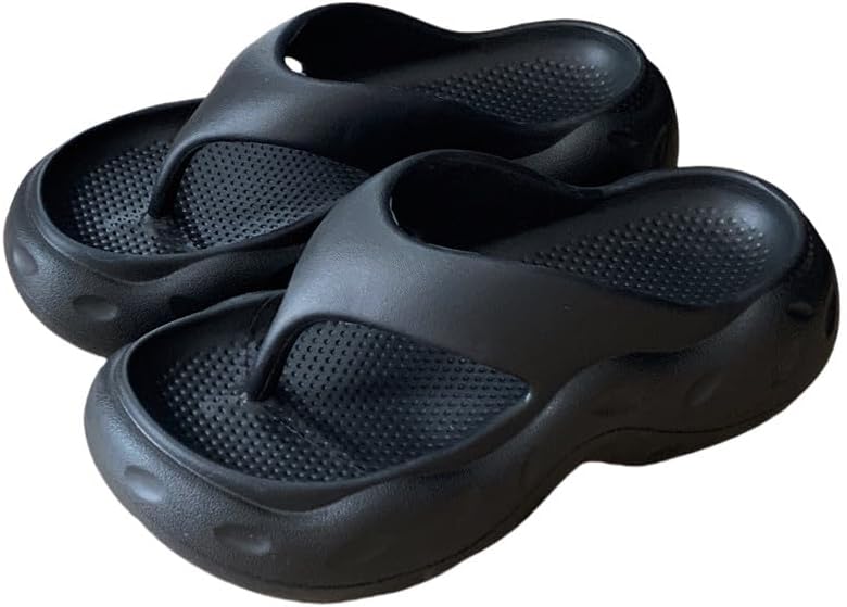 

Шлепанцы на платформе HORMAUWORD для женщин и мужчин, шлепанцы для женщин, летние пляжные сандалии, удобные сандалии на платформе для женщин, черный