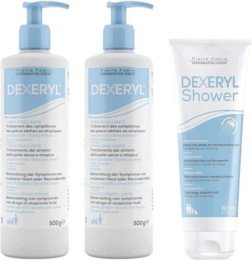 Крем Dexeryl 2 x 500 г и крем для душа Dexeryl 200 мл от Pierre Fabre ‎Medibond