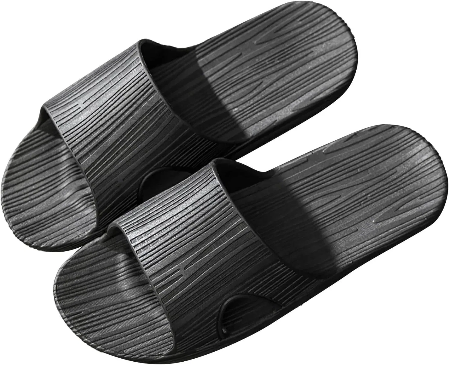 Badelatschen Herren Pantoletten Hausschuhe Männer Badeschlapfen Hauslatschen Für Schlappen Сандалии-слайдеры Badeschlappen Slipper Dusch- & Badeschuhe Sandalen Sommer RYTEJFES, Black — фото 2