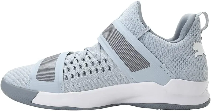 Футзальные кроссовки PUMA Unisex Rise Xt Netfit 1, Grey Dawn White Tradewinds — фото 3