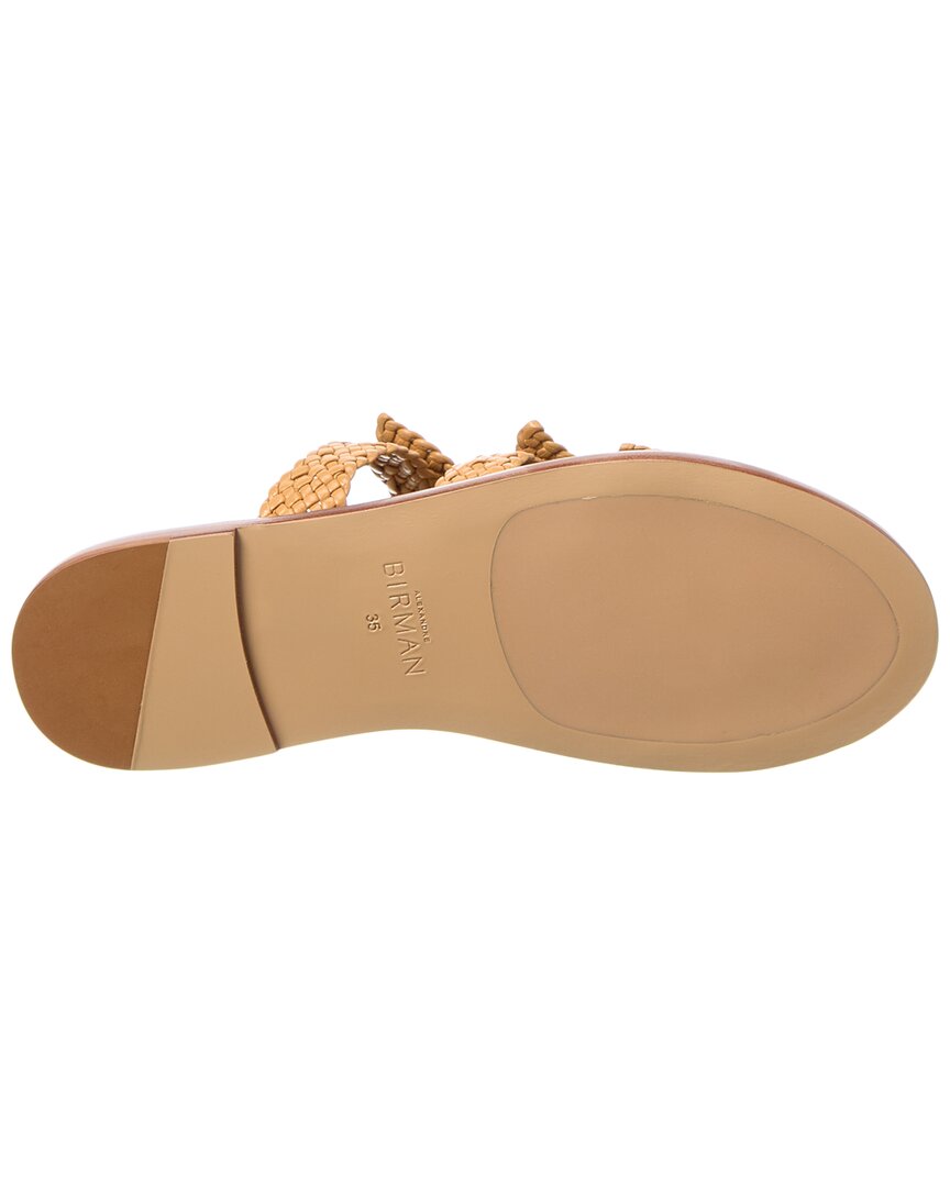 Alexandre Birman Lolita Braided Leather Sandal, коричневый — фото 4