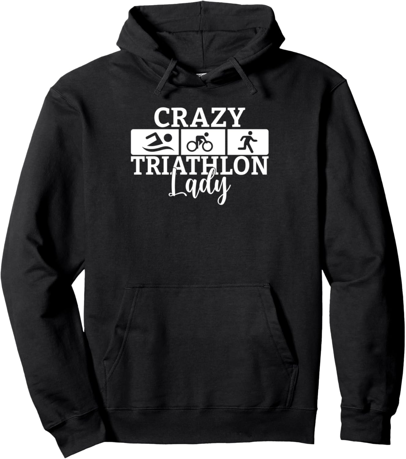 

Худи Crazy Triathlon Lady, черная Triathlete Gifts