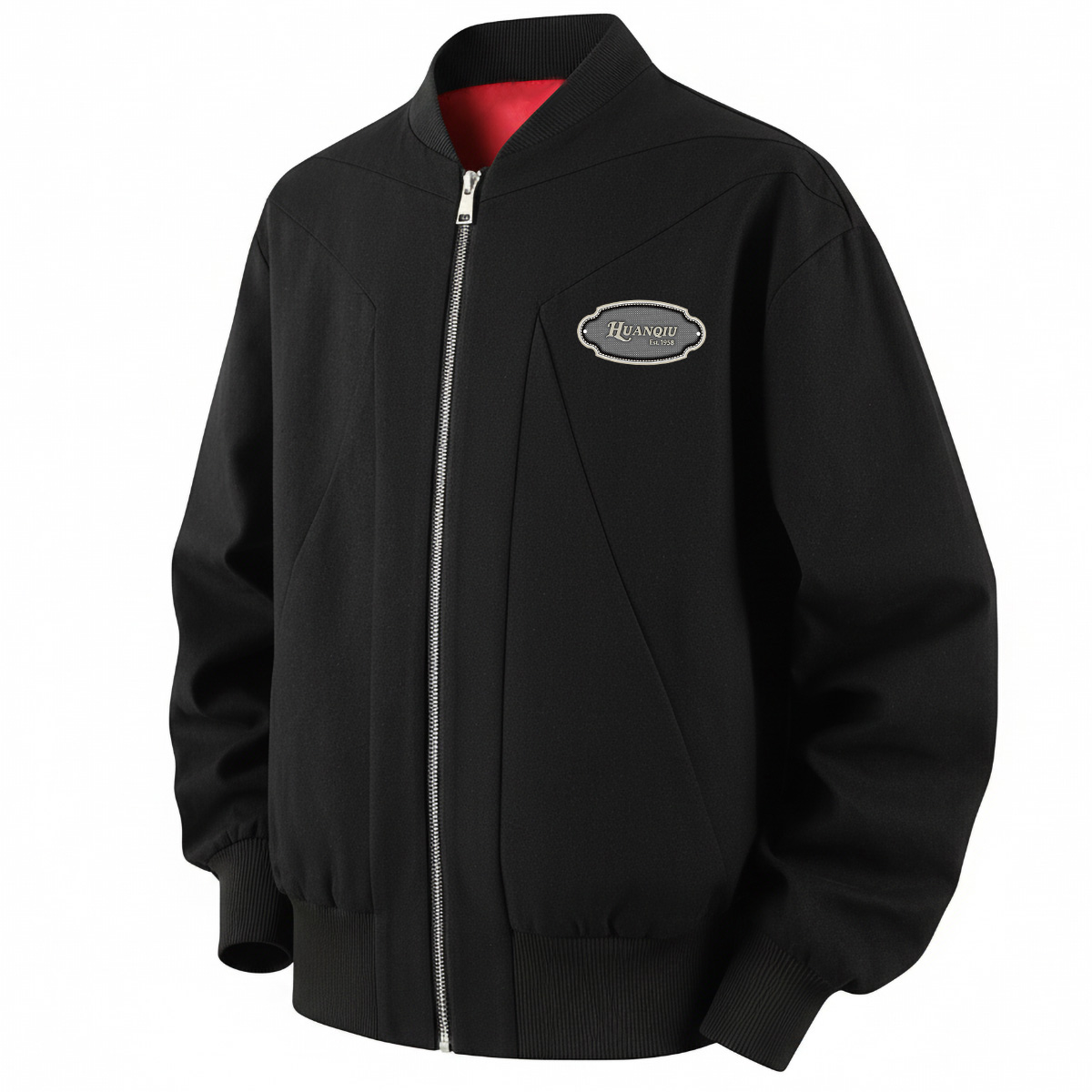 

HUANQIU Куртка Unisex Black Baseball Collar Moderate