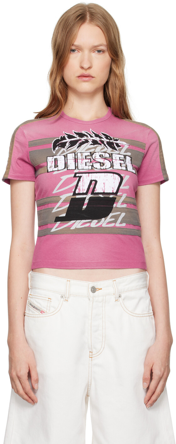 

Футболка с фиолетовой полоской T-Uncutie Diesel