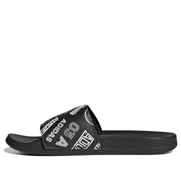 

Тапочки adilette comfort slide 'all over logos - black' Adidas, черный