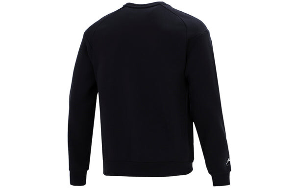 Толстовка Men's Air Jordan Logo Printing Fleece Lined Stay Warm Sports Pullover Round Neck Black, черный — фото 2