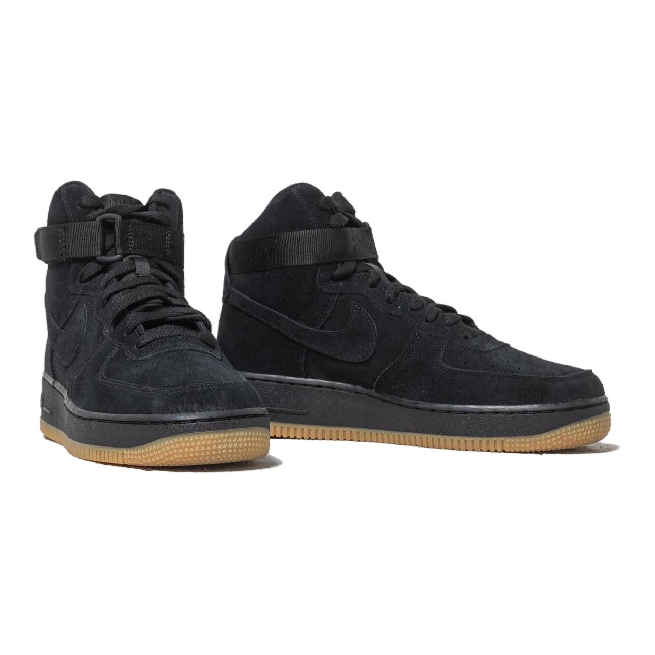 Air Force 1 High Suede Black Gum GS Nike, черный — фото 4